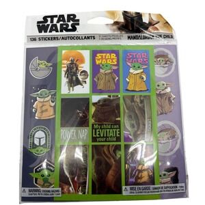 Star Wars The Mandalorian The Child Baby Yoda 136‎ Stickers 12 Sheets New
